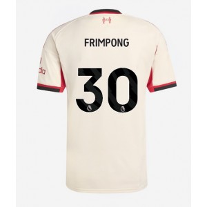 Liverpool Jeremie Frimpong #30 Jalkapallovaatteet Vieraspaita 2025-26 Lyhythihainen